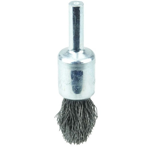 1/2″ Controlled Flare Crimped Wire End Brush, .0104″ Steel Fill - Exact Tool & Supply