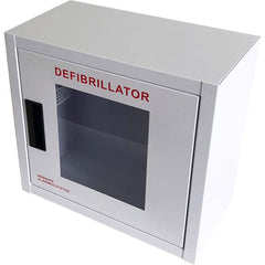 Made in USA - Defibrillator (AED) Accessories; Type: AED Cabinet ; Compatible AED: Any Brand of AED ; Material: Stainless Steel ; Mount: Wall Mount ; Width (Inch): 13-1/2 - Exact Tool & Supply