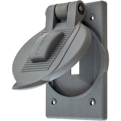 Hubbell Wiring Device-Kellems - Weatherproof Box Covers Cover Shape: Round Number of Holes in Outlet: 1 - Exact Tool & Supply