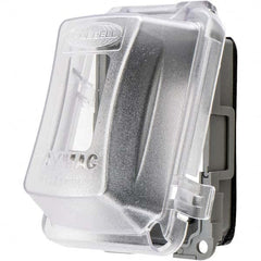 Hubbell Wiring Device-Kellems - Weatherproof Box Covers Cover Shape: Rectangle Number of Holes in Outlet: 1 - Exact Tool & Supply
