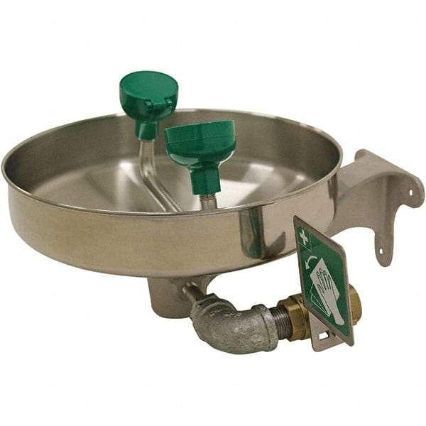 Haws - 15" Wide, Wall Mount, Stainless Steel Bowl, Eyewash Station - 5 GPM Flow Rate - Exact Tool & Supply