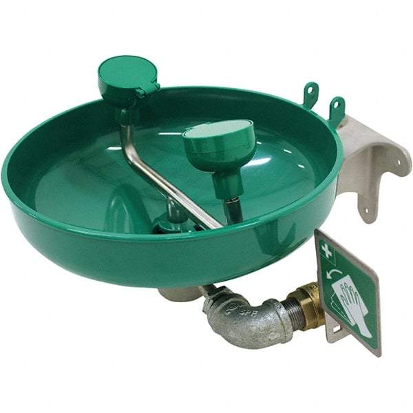 Haws - 15" Wide, Wall Mount, Plastic Bowl, Eyewash Station - 5 GPM Flow Rate - Exact Tool & Supply