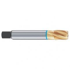 1-11-1/2 Dia. - 5 FL - Cobalt Spiral Flute Blue Ring Tap-TiN-25 Degree Helix - Exact Tool & Supply