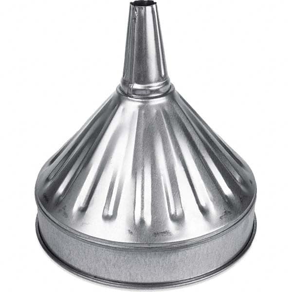 Funnel King - Oil Funnels & Can Oiler Accessories; Type: Funnel ; Material: Galvanized Steel ; Capacity Range: 1 Gal. and Larger ; Capacity (Qt.): 6.00 ; Capacity (Gal.): 1.50 ; Finish: Galvanized - Exact Tool & Supply