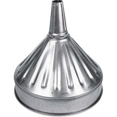 Funnel King - Oil Funnels & Can Oiler Accessories; Type: Funnel ; Material: Galvanized Steel ; Capacity Range: 1 Gal. and Larger ; Capacity (Qt.): 6.00 ; Capacity (Gal.): 1.50 ; Finish: Galvanized - Exact Tool & Supply