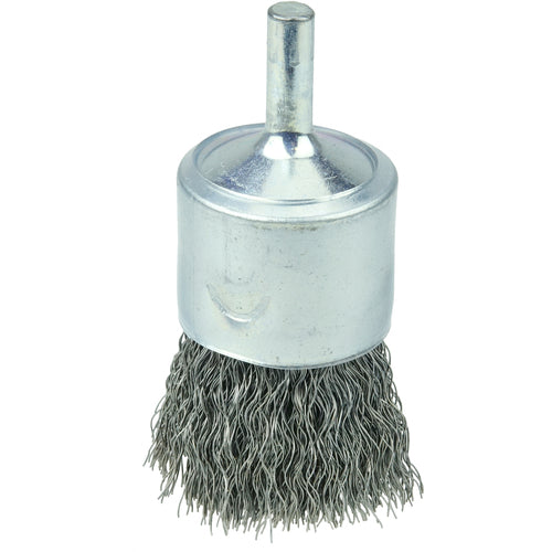 1″ Coated Cup Crimped Wire End Brush, .0104″ Steel Fill - Exact Tool & Supply