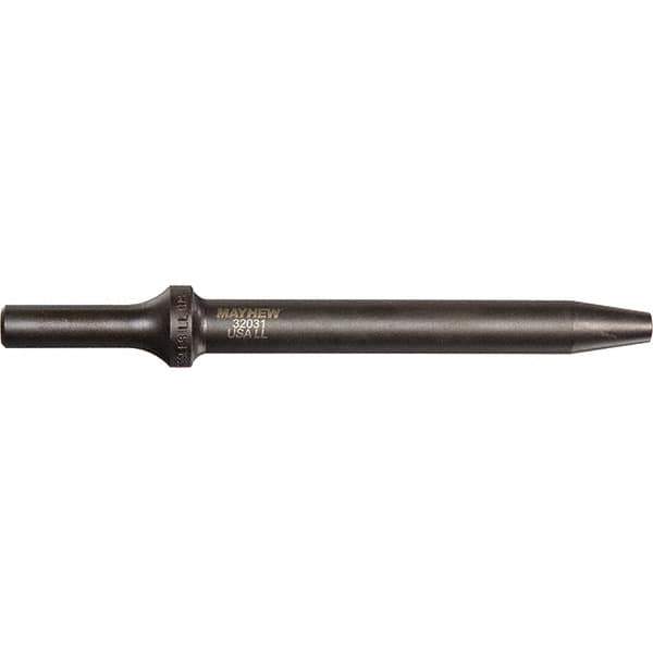 Mayhew - 1/8" Head Width, 6" OAL, Rivet Cutter Chisel - Round Drive, Round Shank, Steel - Exact Tool & Supply