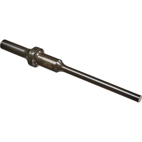 Mayhew - 1/4" Head Width, 6" OAL, Roll Pin Punch - Round Drive, Round Shank, Steel - Exact Tool & Supply