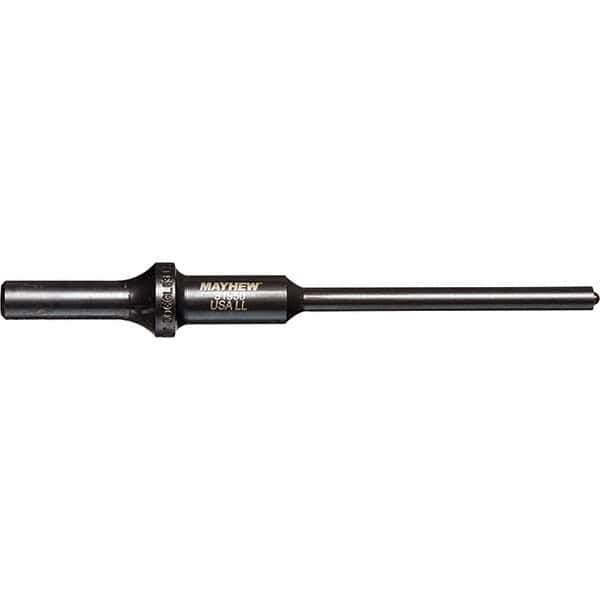 Mayhew - 1/4" Head Width, 6" OAL, Roll Pin Punch - Round Drive, Round Shank, Steel - Exact Tool & Supply