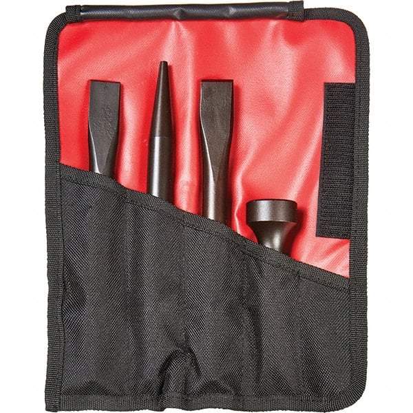 Mayhew - 1-1/4" Head Width, 7-1/2" OAL, HD Pneumatic Mix Set - Round Drive, Round Shank, Steel - Exact Tool & Supply