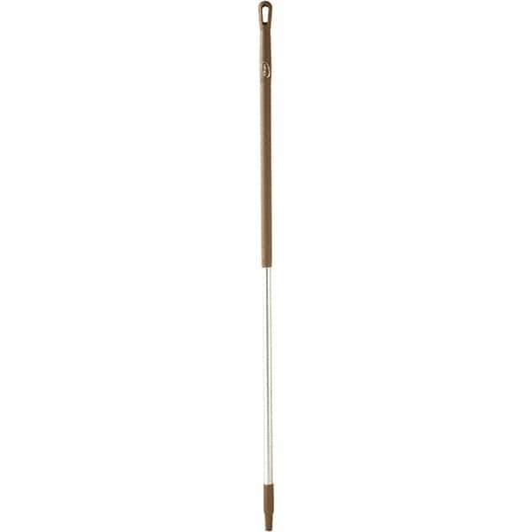 Vikan - 59 x 1-1/4" Aluminum Squeegee Handle - European Threaded Connection, Brown - Exact Tool & Supply