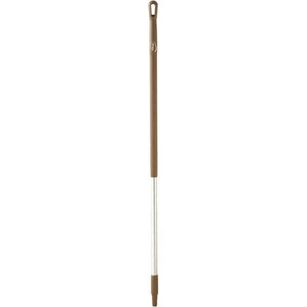 Vikan - 51 x 1-1/4" Aluminum Squeegee Handle - European Threaded Connection, Brown - Exact Tool & Supply
