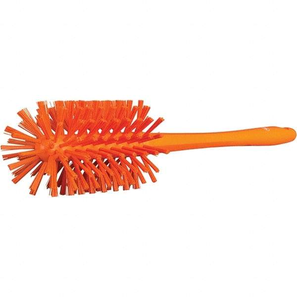 Vikan - 3-1/2" Diam Polyester Bottle Brush - 16-7/8" OAL, 6-1/4" Head Length, Polypropylene Handle - Exact Tool & Supply