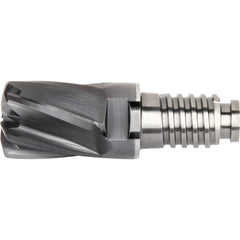 Kennametal - Square End Mill Heads; Mill Diameter (Inch): 1 ; Mill Diameter (Decimal Inch): 1.0000 ; Number of Flutes: 6 ; Length of Cut (Decimal Inch): 1.7520 ; Connection Type: Duo-Lock 25 ; Overall Length (Inch): 1.7520 - Exact Tool & Supply
