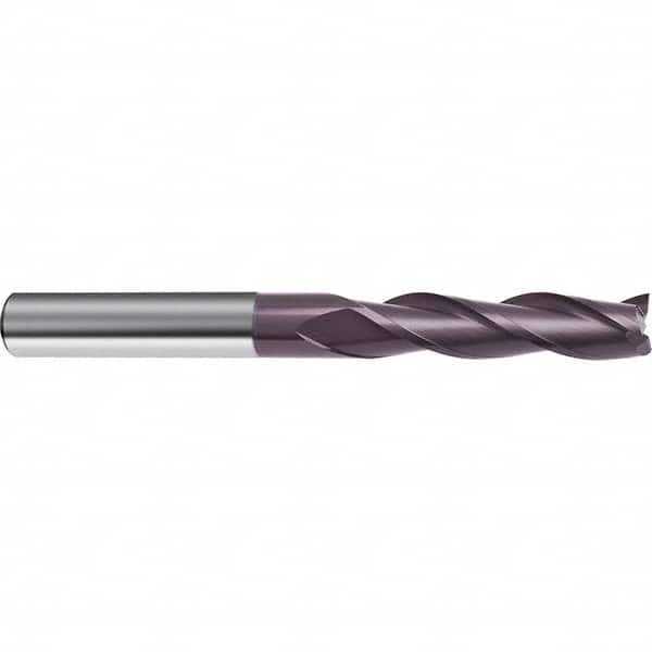 Guhring - 7/16", 2" LOC, 7/16" Shank Diam, 4" OAL, 3 Flute Solid Carbide Square End Mill - Exact Tool & Supply