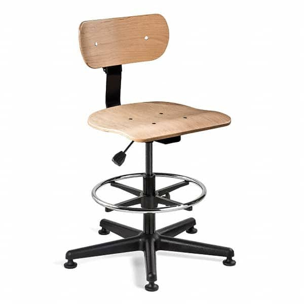 Bevco - 21 to 31" High Adjustable Height Swivel Stool - Exact Tool & Supply
