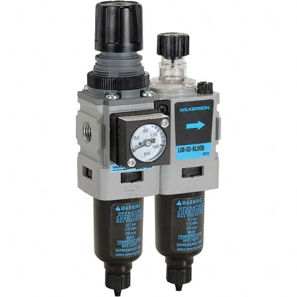 Wilkerson - Filter, Regulator & Lubricator (FRL) Units Configuration: 2 Pc. Filter/Regulator-Lubricator Body Type: Miniature - Exact Tool & Supply