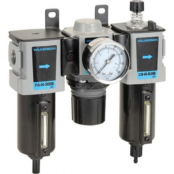 Wilkerson - Filter, Regulator & Lubricator (FRL) Units Configuration: 3 Pc. Filter-Regulator-Lubricator Body Type: Compact - Exact Tool & Supply
