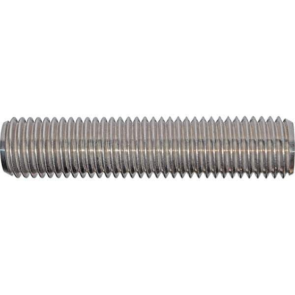 Value Collection - 7/8-9 7" OAL Fully Threaded Stud - Stainless Steel, Plain Finish, 7" Equal Thread Length, 7" Short Thread Length - Exact Tool & Supply