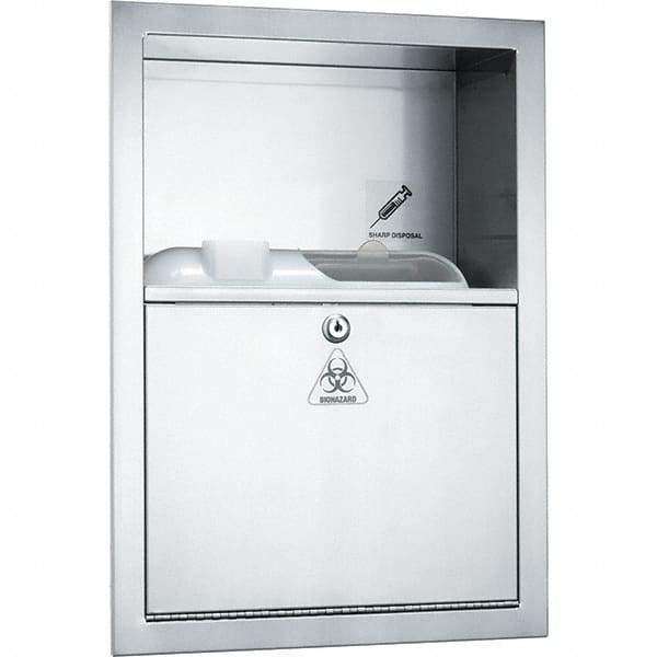 ASI-American Specialties, Inc. - Sharps Container Cabinets : Recessed Color: Silver - Exact Tool & Supply