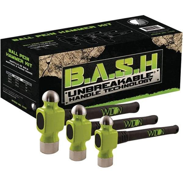 Wilton - Hammer & Mallet Sets Type: Ball Pein Number of Pieces: 3 - Exact Tool & Supply