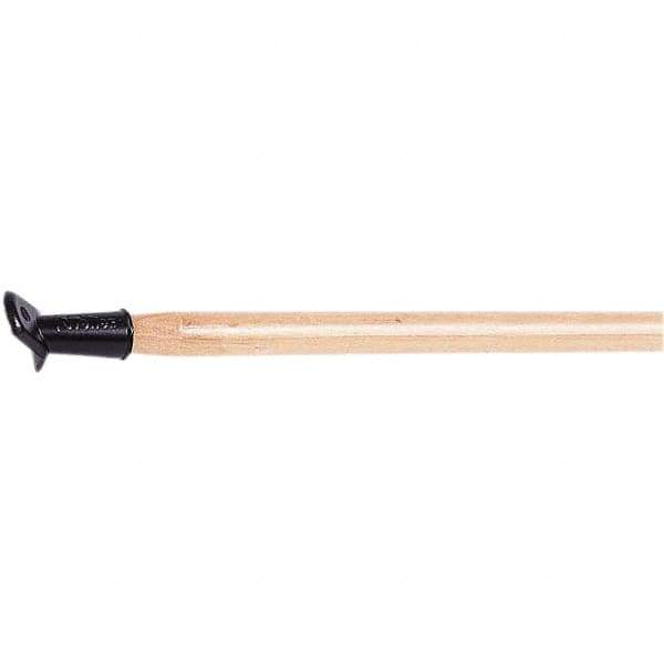 Weiler - 60 x 1-1/8" Wood Squeegee Handle - Bolt-On Connection, Tan - Exact Tool & Supply