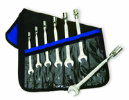 7 Pieces - Chrome - High Polished Flex Combination Wrench Set - 3/8 - 3/4" - Exact Tool & Supply