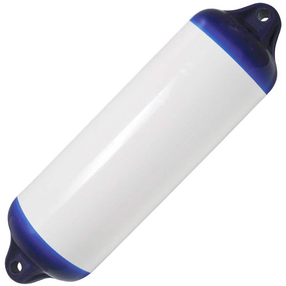 Ocean Fender - Flotation Device Accessories; Type: Buoy ; For Use With: Boat ; Additional Information: Ocean Fender Heavy Duty H8, 22X104cm, White/Blue - Exact Tool & Supply