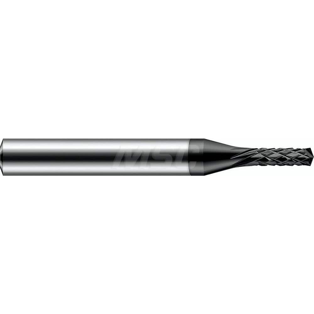 Harvey Tool - 3/32" Diam, 0.279" LOC, 1/8" Shank Diam, 7-Flute 140° Drill Point Diamond-Pattern Router Bit - Exact Tool & Supply