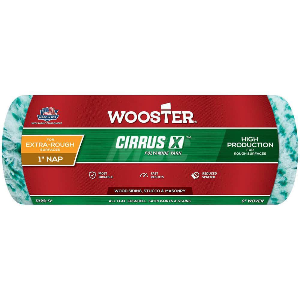 Wooster Brush - Paint Roller Covers; Type: Roller Cover ; Nap Size (Inch): 1 ; Nap Size (Decimal Inch): 1.0000 ; Width (Inch): 9 ; Texture: Extra-Rough ; Material: Polyamide Yarn - Exact Tool & Supply