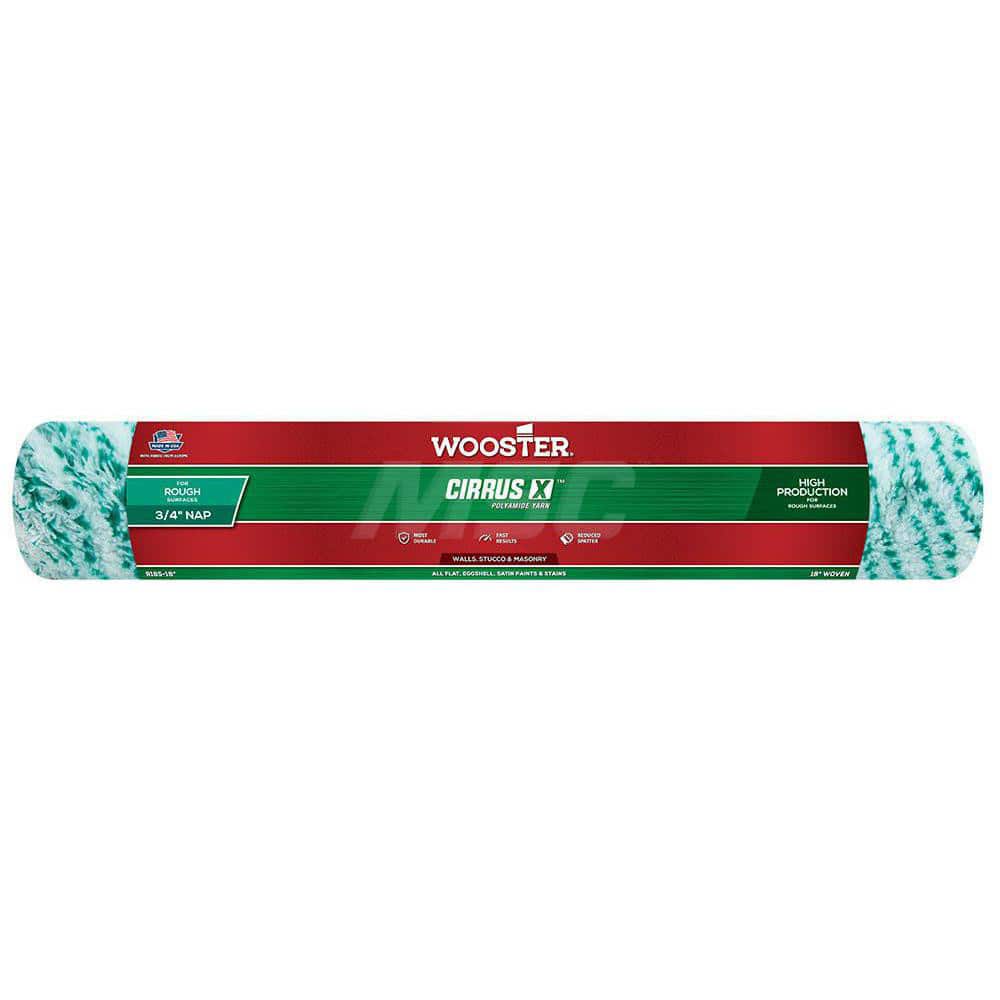 Wooster Brush - Paint Roller Covers; Type: Roller Cover ; Nap Size (Inch): 3/4 ; Nap Size (Decimal Inch): 0.7500 ; Width (Inch): 18 ; Texture: Rough ; Material: Polyamide Yarn - Exact Tool & Supply