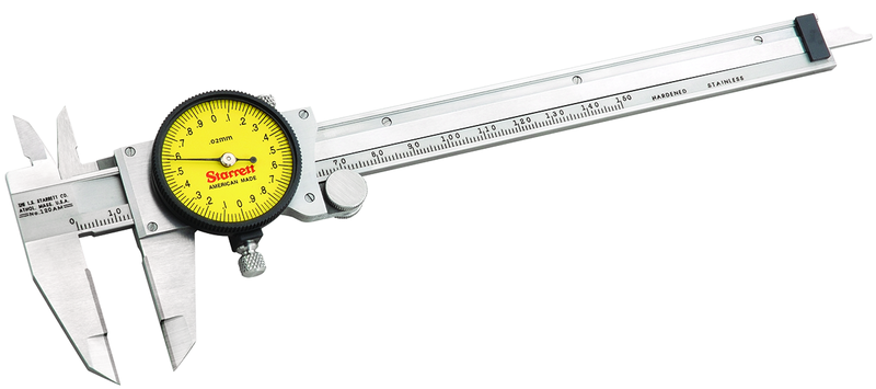 #120M-150 - 0 - 150mm Measuring Range (0.02mm Grad.) - Dial Caliper with Certification - Exact Tool & Supply