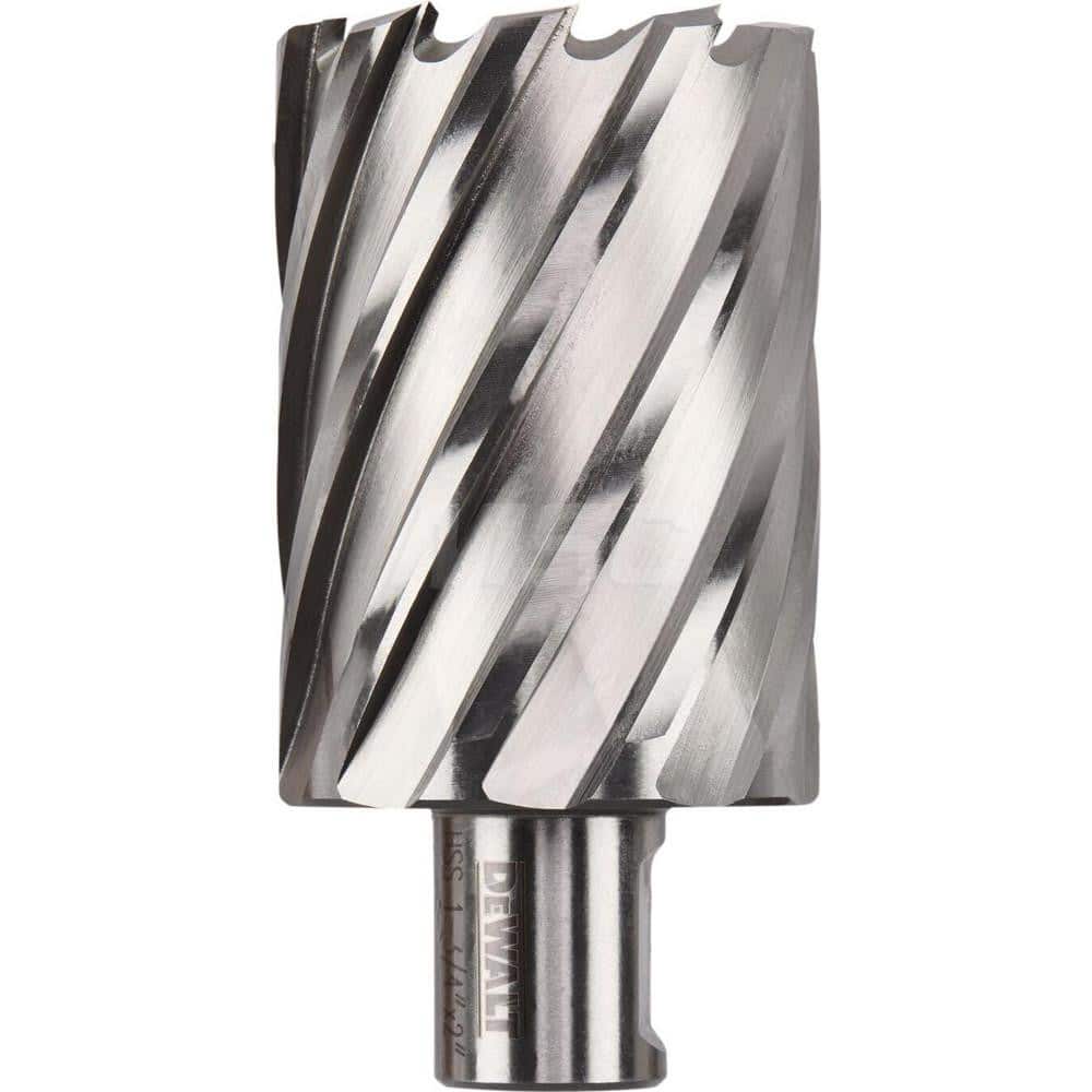 DeWALT - Annular Cutters; Cutter Diameter (Inch): 1-3/4 ; Cutter Diameter (Decimal Inch): 1.7500 ; Cutting Depth (Inch): 2 ; Shank Diameter (Inch): 3/4 ; Finish/Coating: Uncoated ; Cutter Material: High Speed Steel - Exact Tool & Supply