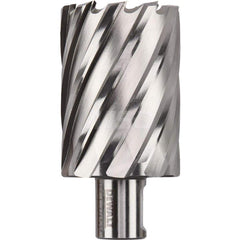 DeWALT - Annular Cutters; Cutter Diameter (Inch): 1-3/4 ; Cutter Diameter (Decimal Inch): 1.7500 ; Cutting Depth (Inch): 2 ; Shank Diameter (Inch): 3/4 ; Finish/Coating: Uncoated ; Cutter Material: High Speed Steel - Exact Tool & Supply