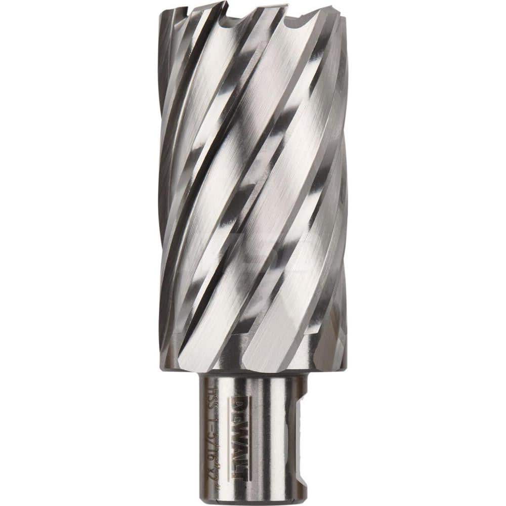 DeWALT - Annular Cutters; Cutter Diameter (Inch): 1-5/16 ; Cutter Diameter (Decimal Inch): 1.3130 ; Cutting Depth (Inch): 2 ; Shank Diameter (Inch): 3/4 ; Finish/Coating: Uncoated ; Cutter Material: High Speed Steel - Exact Tool & Supply