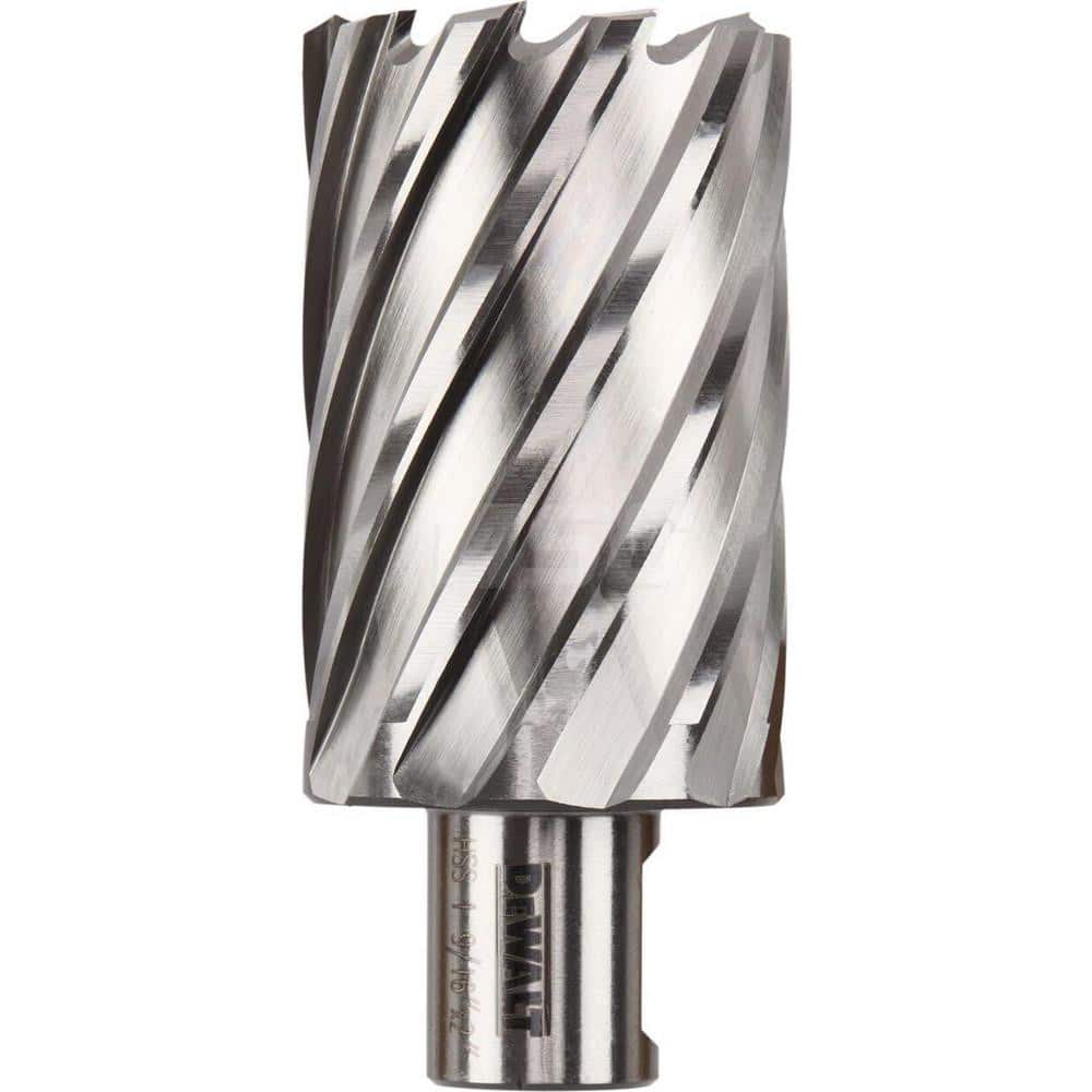 DeWALT - Annular Cutters; Cutter Diameter (Inch): 9/16 ; Cutter Diameter (Decimal Inch): 0.5630 ; Cutting Depth (Inch): 2 ; Shank Diameter (Inch): 3/4 ; Finish/Coating: Uncoated ; Cutter Material: High Speed Steel - Exact Tool & Supply