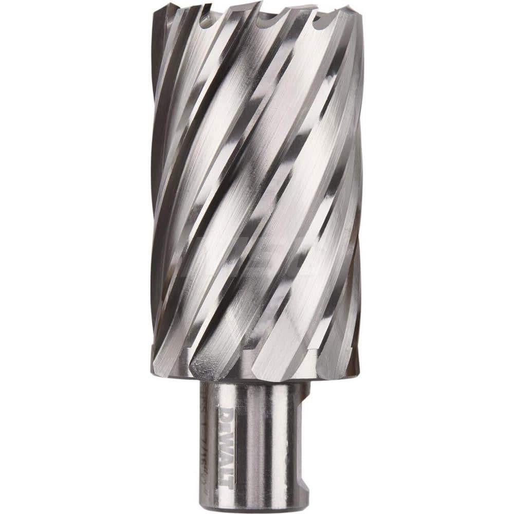DeWALT - Annular Cutters; Cutter Diameter (Inch): 1-7/16 ; Cutter Diameter (Decimal Inch): 1.4380 ; Cutting Depth (Inch): 2 ; Shank Diameter (Inch): 3/4 ; Finish/Coating: Uncoated ; Cutter Material: High Speed Steel - Exact Tool & Supply