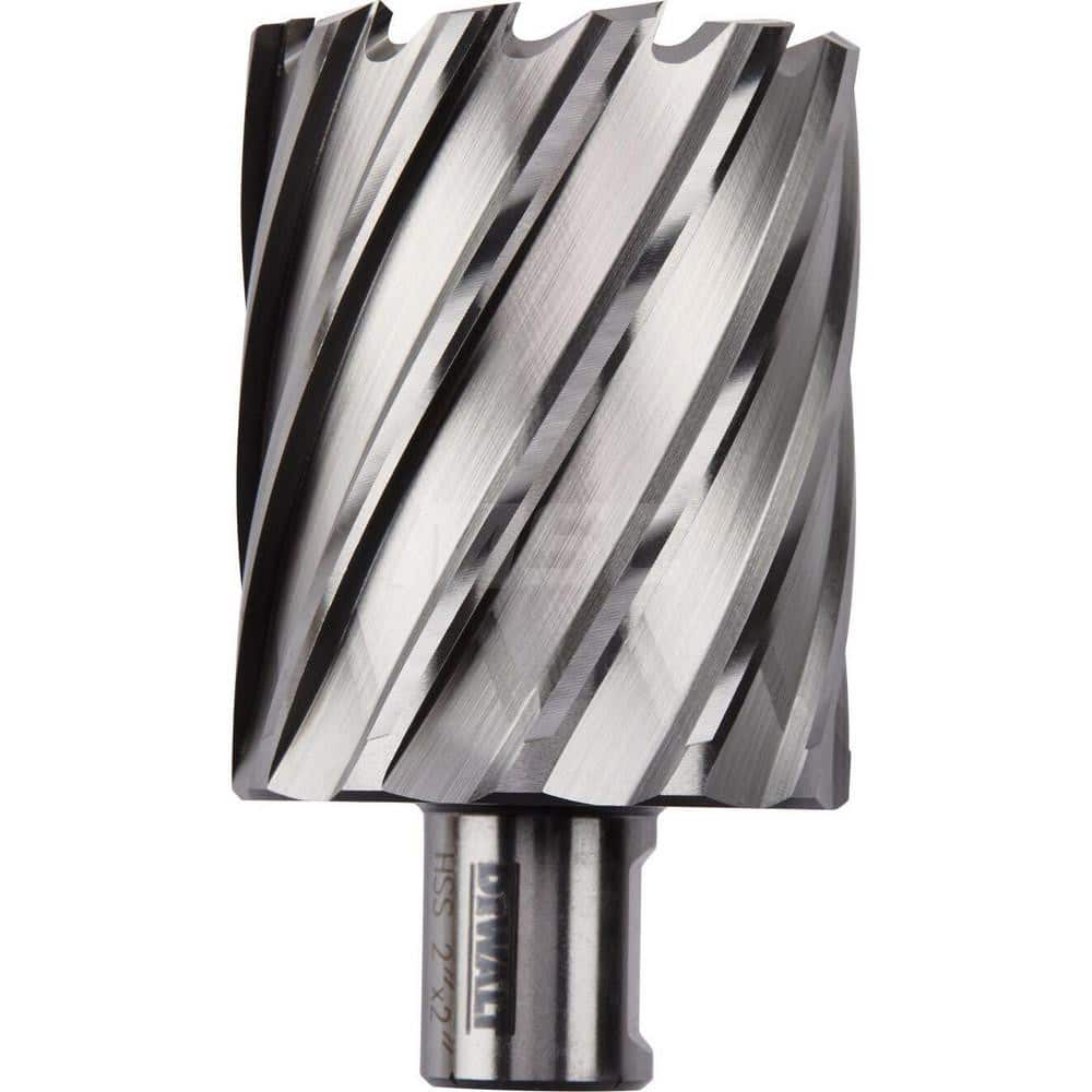 DeWALT - Annular Cutters; Cutter Diameter (Inch): 2 ; Cutter Diameter (Decimal Inch): 2.0000 ; Cutting Depth (Inch): 2 ; Shank Diameter (Inch): 3/4 ; Finish/Coating: Uncoated ; Cutter Material: High Speed Steel - Exact Tool & Supply