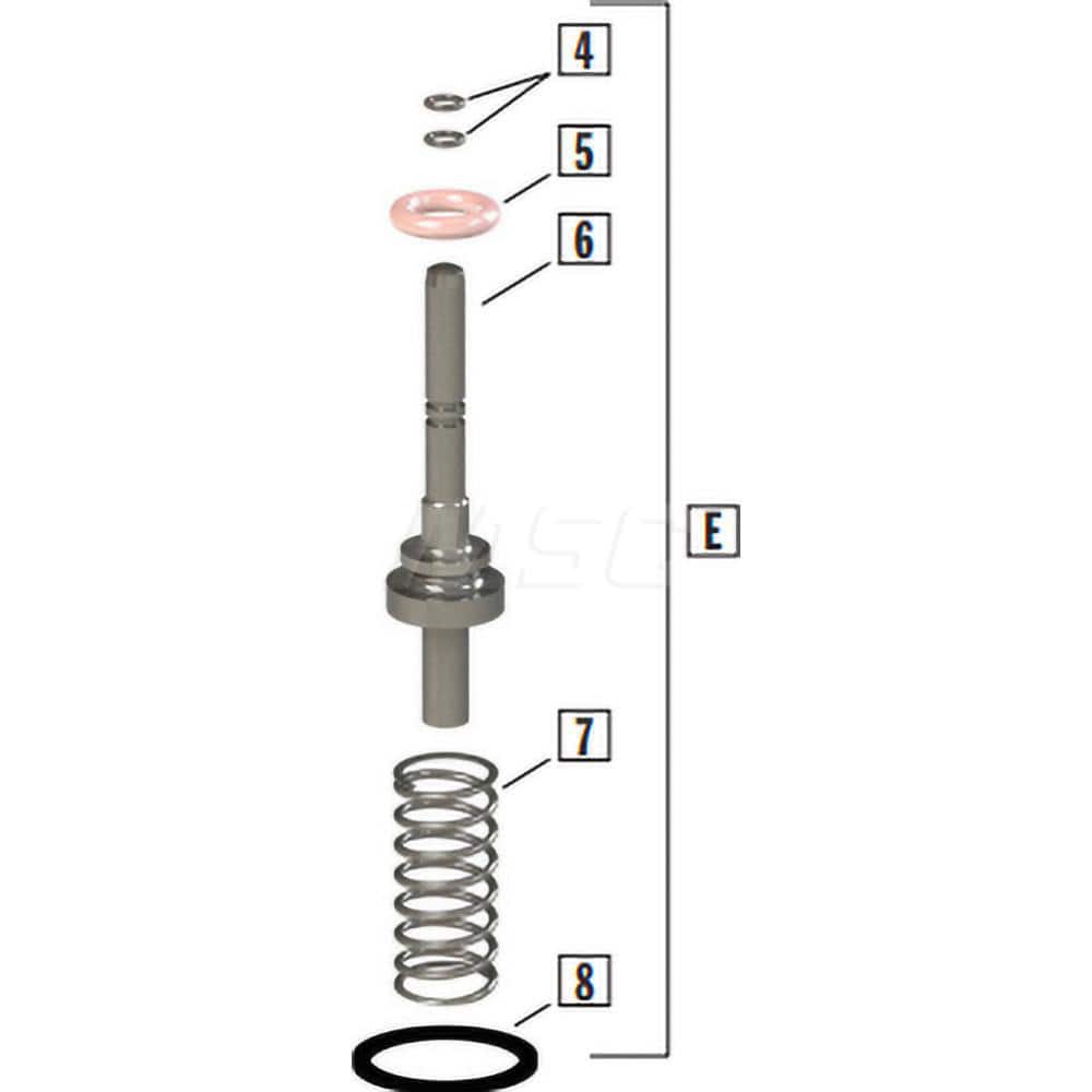 SANI-LAV - Spray Nozzle Parts & Accessories; Type: Barrel Cartridge Replacement Kit ; For Use With: Model N3B Nozzle ; Material: Brass - Exact Tool & Supply