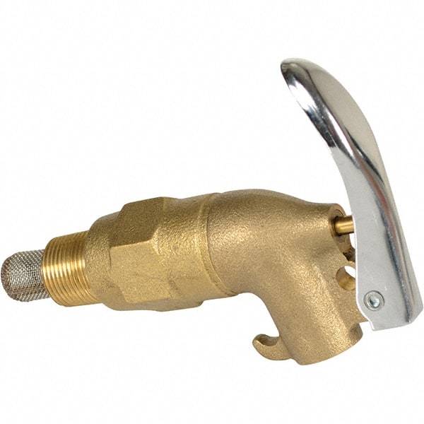Vestil - 3/4" NPT Brass Adjustable Drum Faucet - 4" Long Extension - Exact Tool & Supply