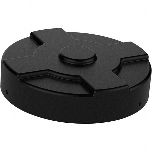 Vestil - 55 Gal, Polyethylene Drum Cover - 24-3/4" Diam, Rigid Smooth Liner - Exact Tool & Supply
