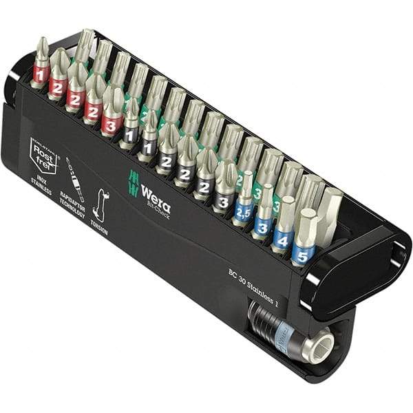 Wera - Power & Impact Screwdriver Bit Sets Point Type: Phillips; Pozidriv; Torx; Hex Tool Type: Phillips; Pozidriv; Torx; Hex - Exact Tool & Supply