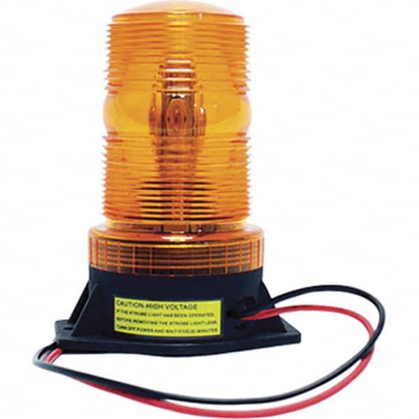 Railhead Corporation - Strobe & Flashing Lights Light Type: Single; Double; Quad; Revolving Lens Color: Amber - Exact Tool & Supply