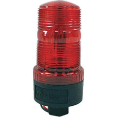 Railhead Corporation - Strobe & Flashing Lights Light Type: Single; Double; Quad; Revolving Lens Color: Red - Exact Tool & Supply