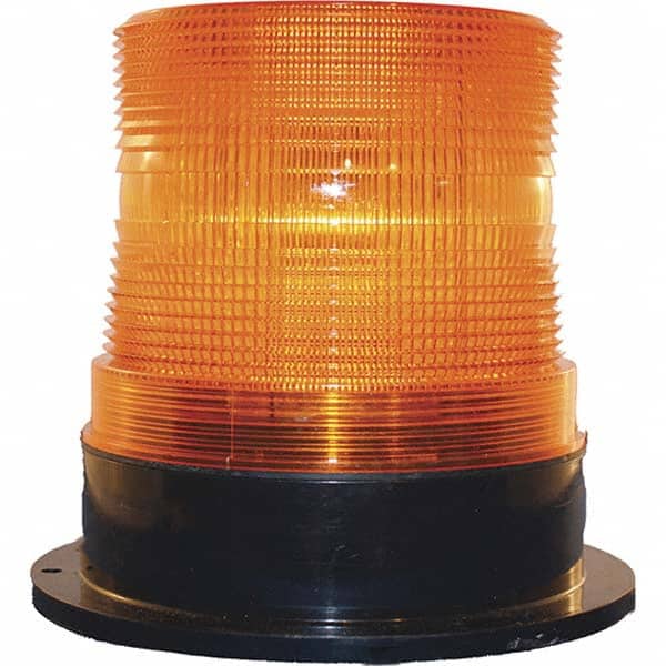 Railhead Corporation - Strobe & Flashing Lights Light Type: Single; Double; Quad; Revolving Lens Color: Amber - Exact Tool & Supply