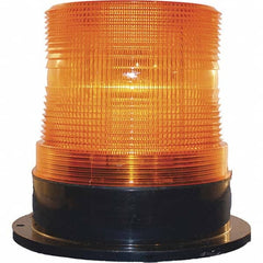 Railhead Corporation - Strobe & Flashing Lights Light Type: Single; Double; Quad; Revolving Lens Color: Amber - Exact Tool & Supply