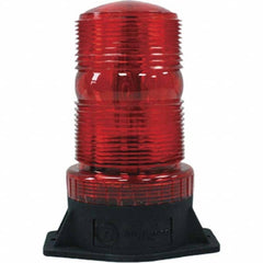 Railhead Corporation - Strobe & Flashing Lights Light Type: Single; Double; Quad; Revolving Lens Color: Red - Exact Tool & Supply