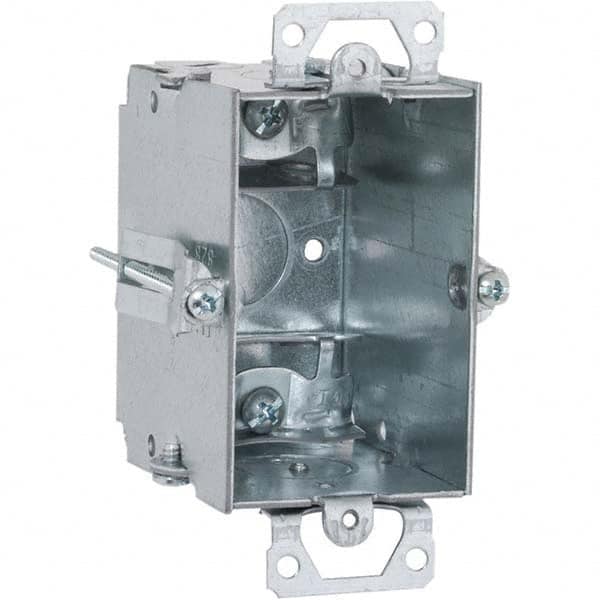 Hubbell-Raco - 4.22 x 2-5/8 x 2-1/2" Steel Rectangular Device Box - Exact Tool & Supply