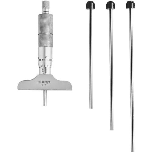 0-4″ Measuring Range - Ratchet Thimble - Depth Micrometer - Exact Tool & Supply