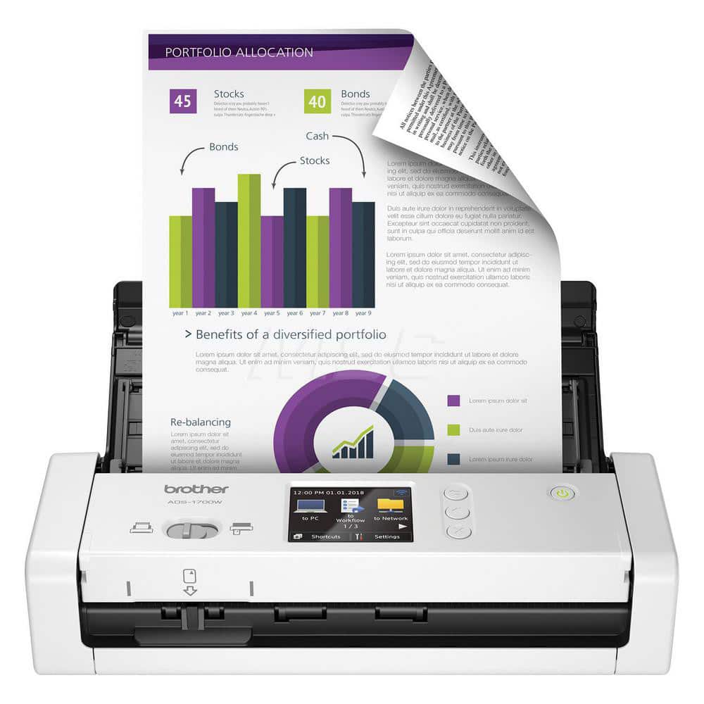 Brother - Scanners & Printers; Scanner Type: Wireless Scanner ; System Requirements: Mac OS X 10.11.6, 10.12.x, 10.3.x; Windows 10, Windows 8, Windows 8.1, Windows 7 (SP1); Linux ; Resolution: 1200 x 1200 dpi; 600 x 600 dpi - Exact Tool & Supply
